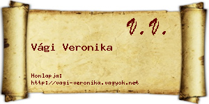 Vági Veronika névjegykártya